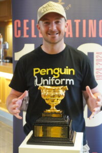 Jared Wilson Penguin Uniform with the Gold Cup 